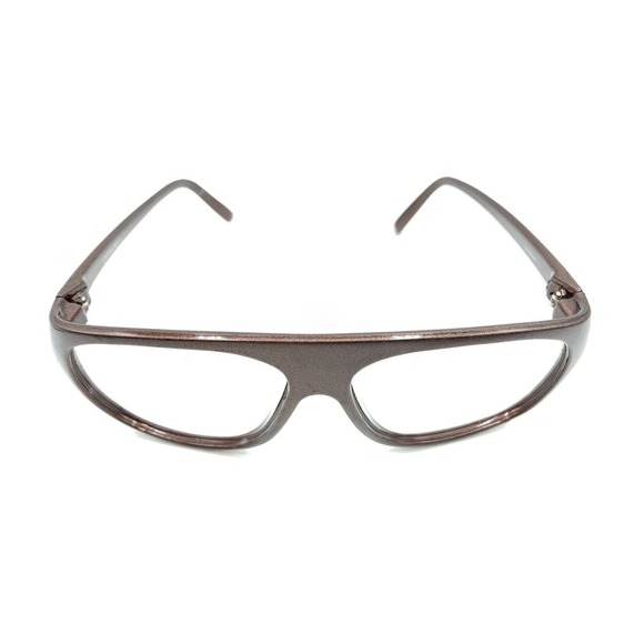 Eye Gear Brown Oversized Square Aviator Sunglasses Frames 140 Designer Men Women - Picture 2 of 12